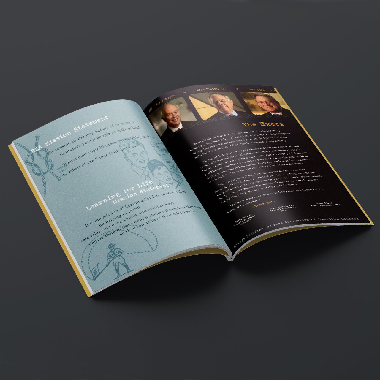 Boy Scout annual report design