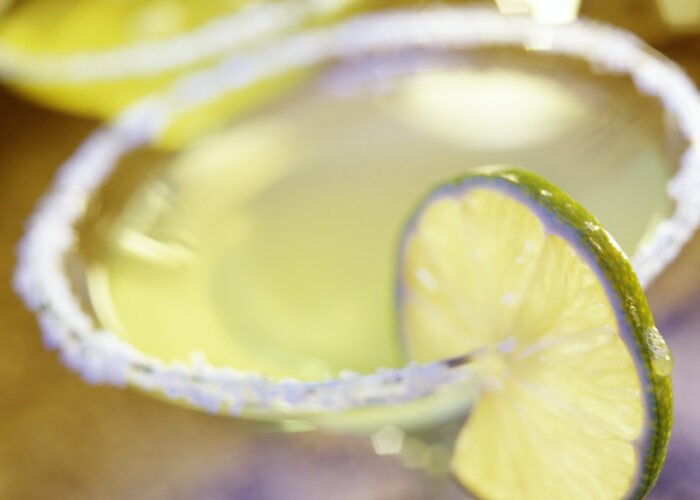 An image of a margarita in a martini glass