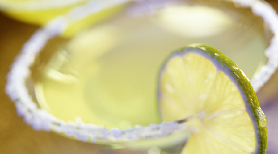 An image of a margarita in a martini glass