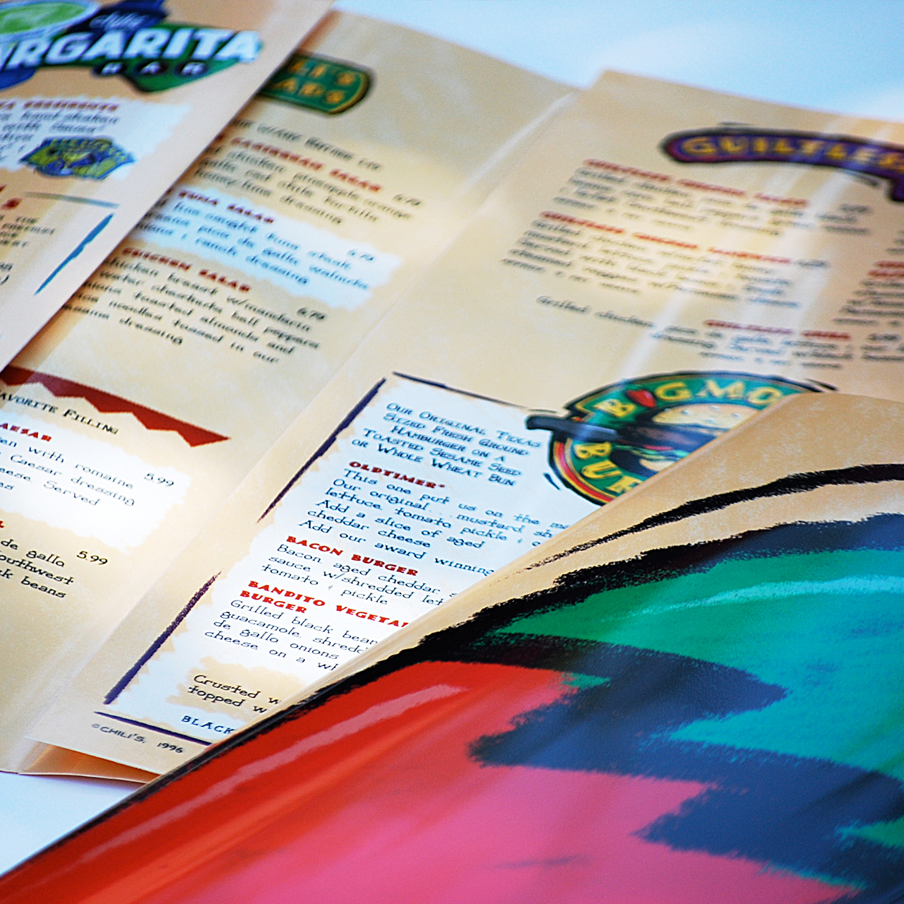 An image of the Chili's menu interior page design