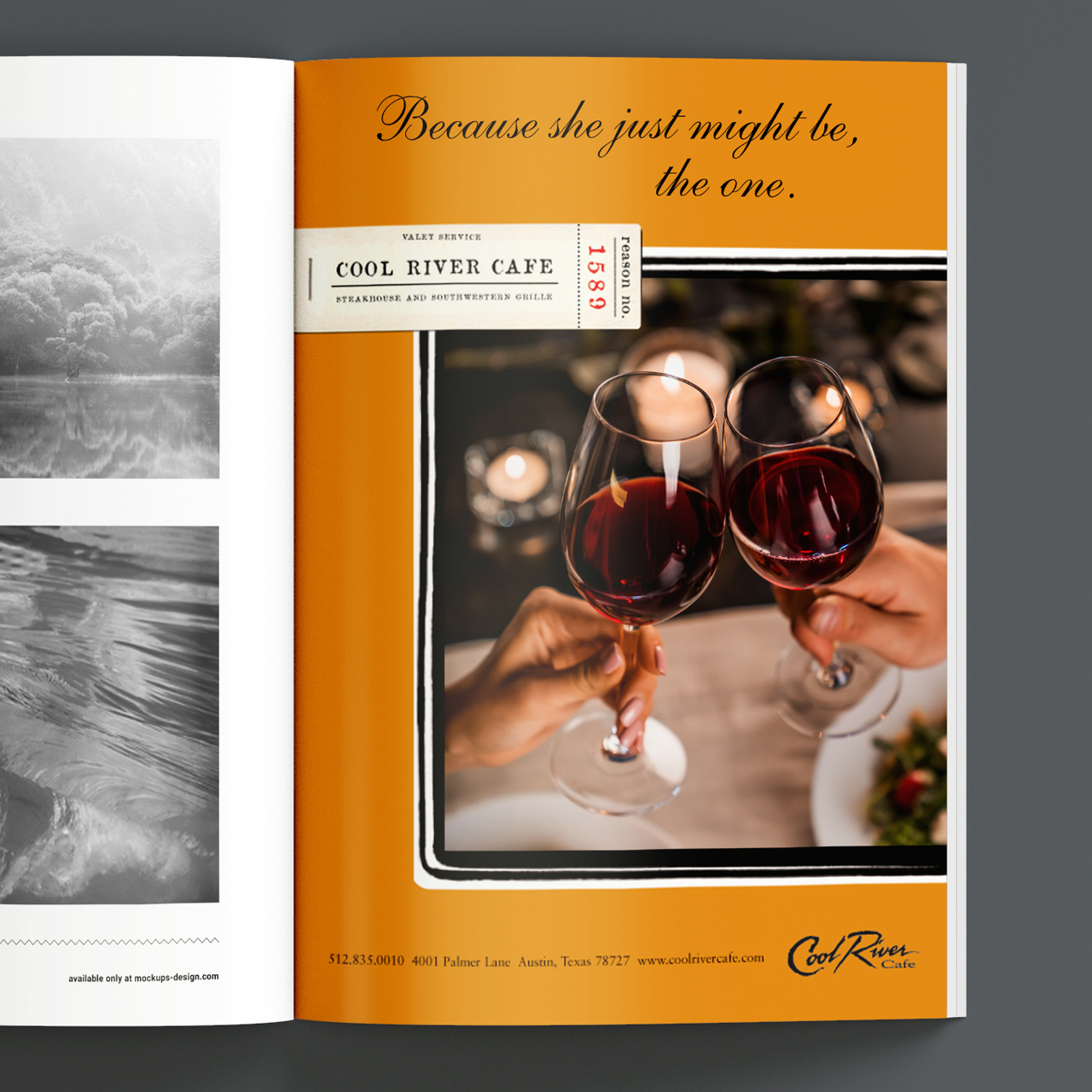 An image of an ad for Cool River Café