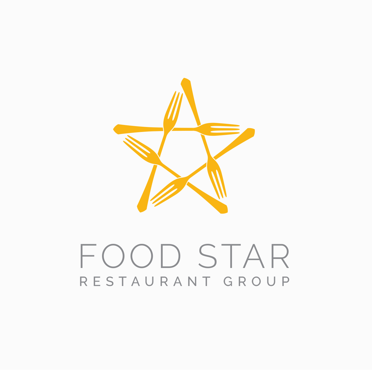 Logo design and type treatment for Food Star Restaurant Group