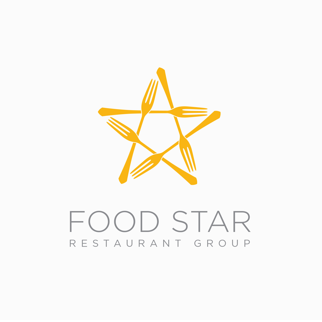 Logo design and type treatment for Food Star Restaurant Group