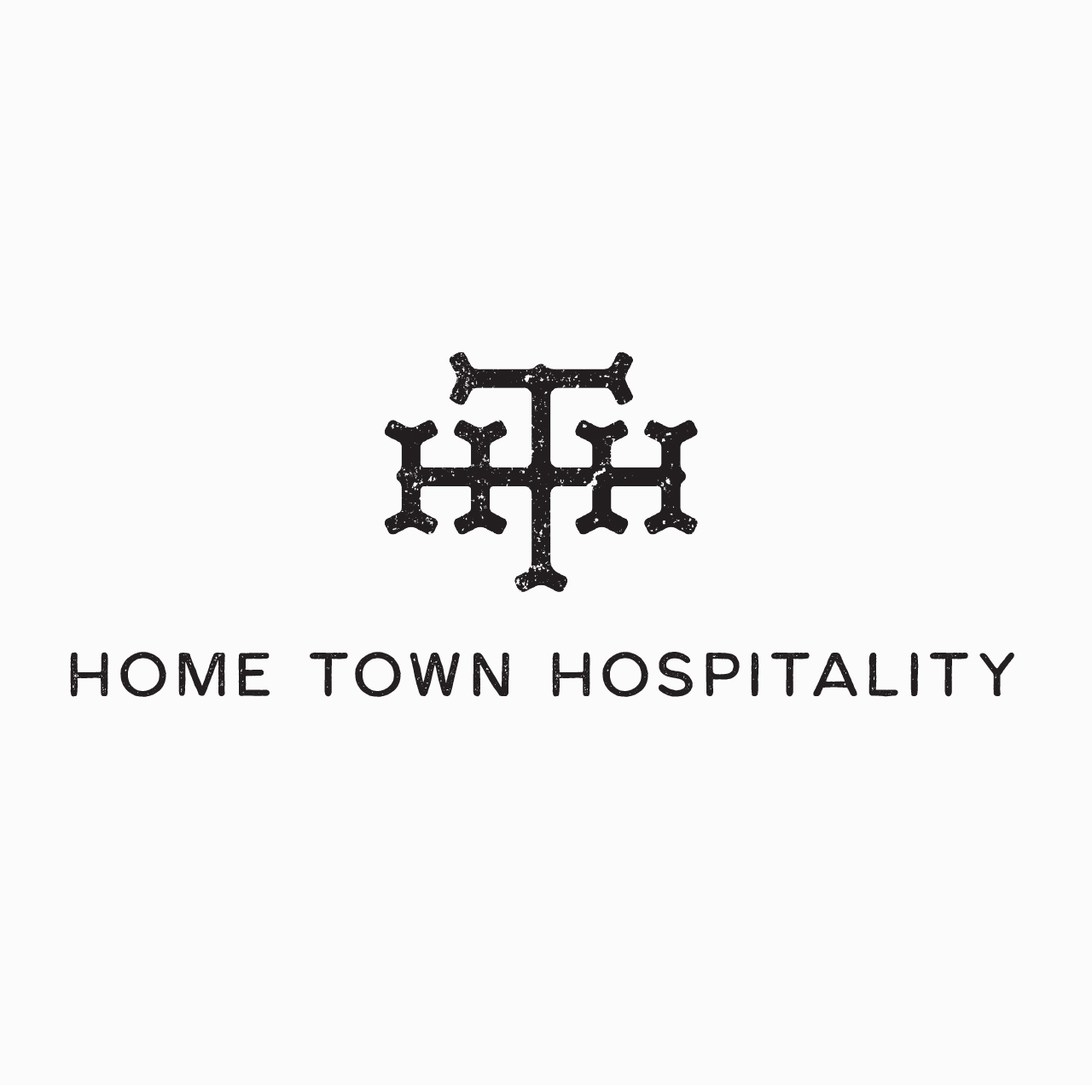 Logo design and type treatment for Home Town Hospitality Restaurant Group