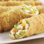 A close up image of Van's Kitchen's chicken eggrolls