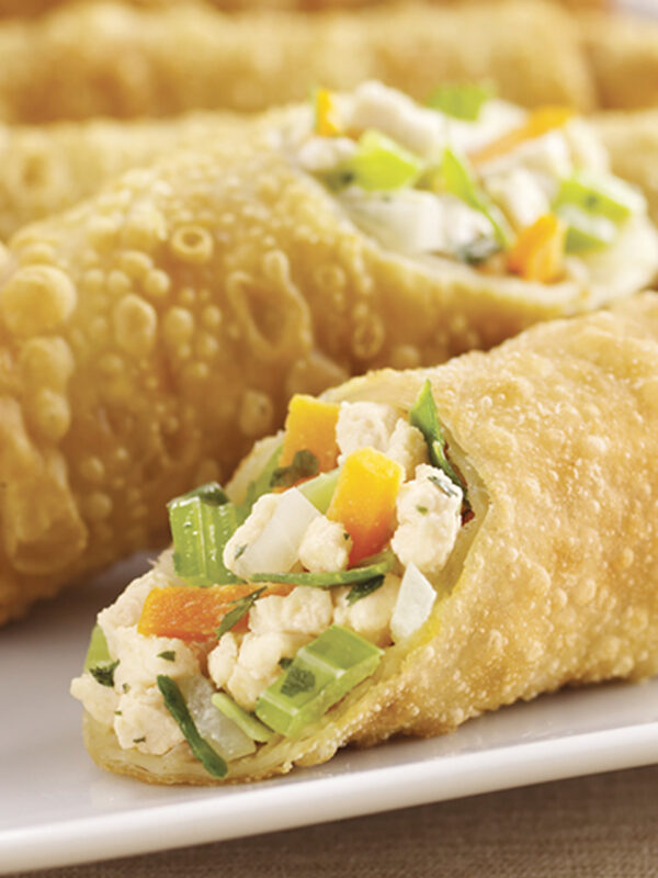 A close up image of Van's Kitchen's chicken eggrolls