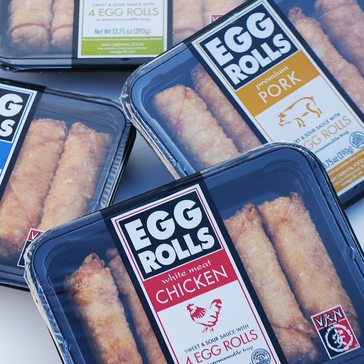 An image of Van's Kitchen fresh eggroll package designs