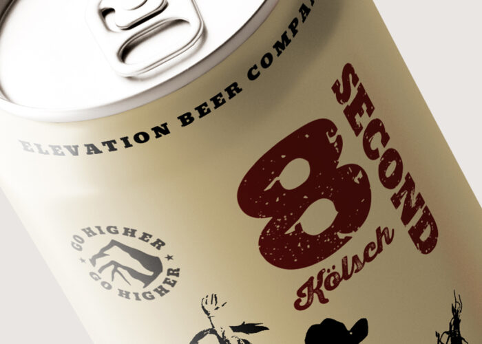 Detail Image of Elevation Beer Company's Eight-Second Kolsch canned beer package design