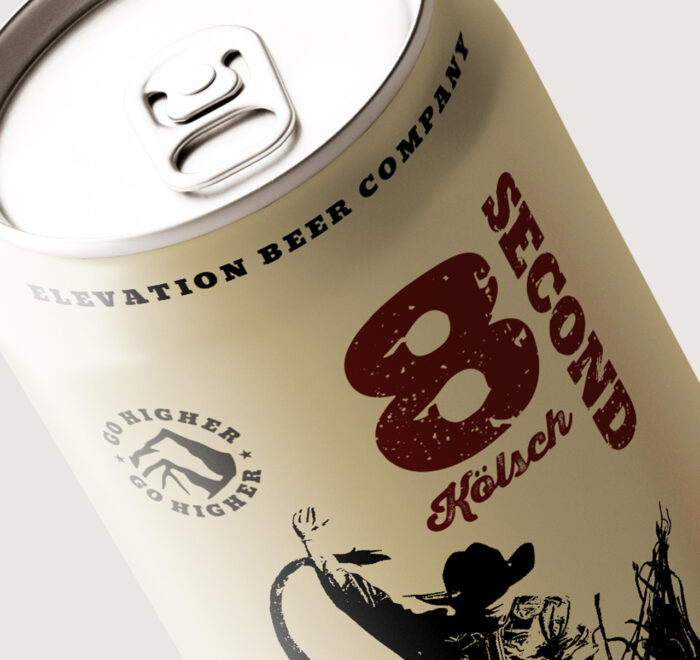 Detail Image of Elevation Beer Company's Eight-Second Kolsch canned beer package design