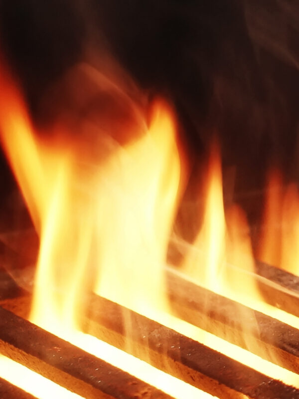 Image of flames in a grill