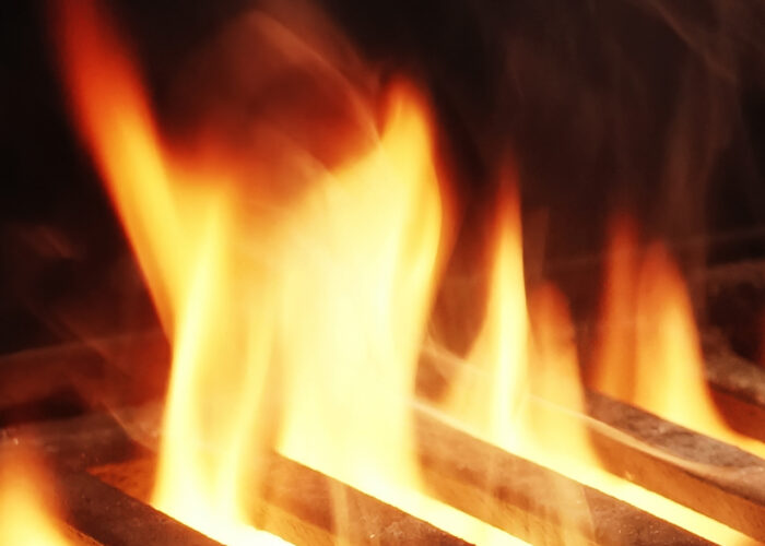 Image of flames in a grill