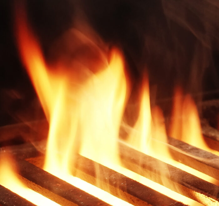 Image of flames in a grill