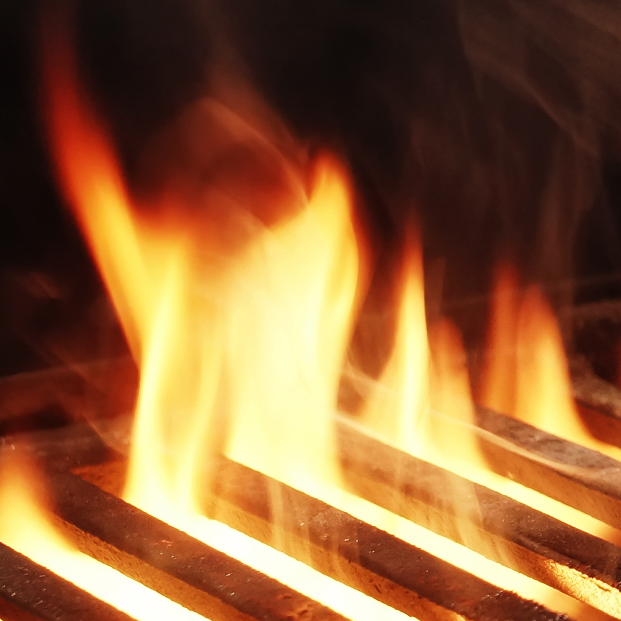 Image of flames in a grill