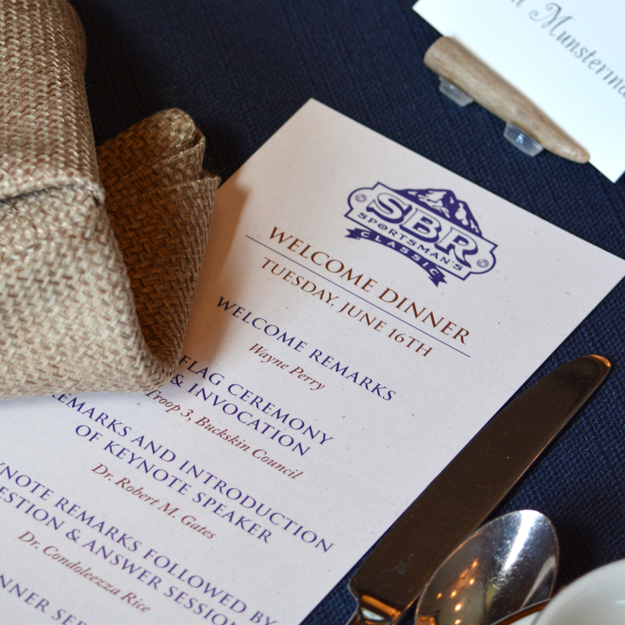 Image of a banquet schedule