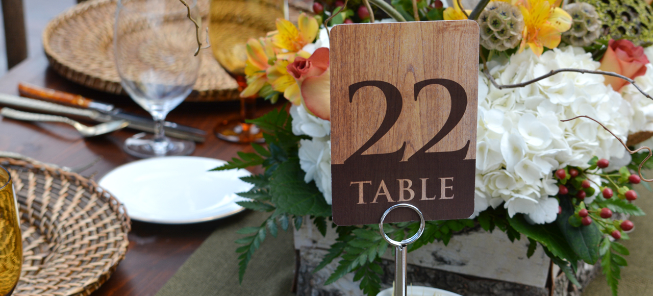 Image of a table number card