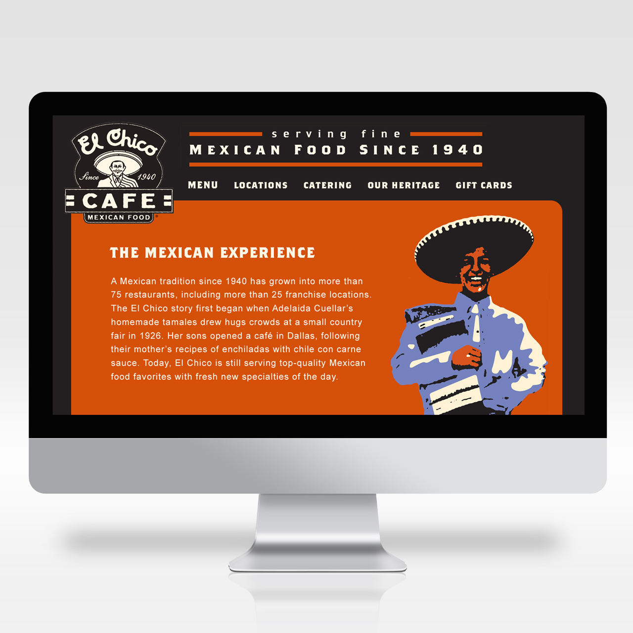 Image of the el Chico website