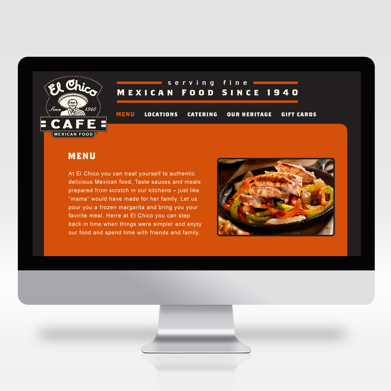 Image of the el Chico website
