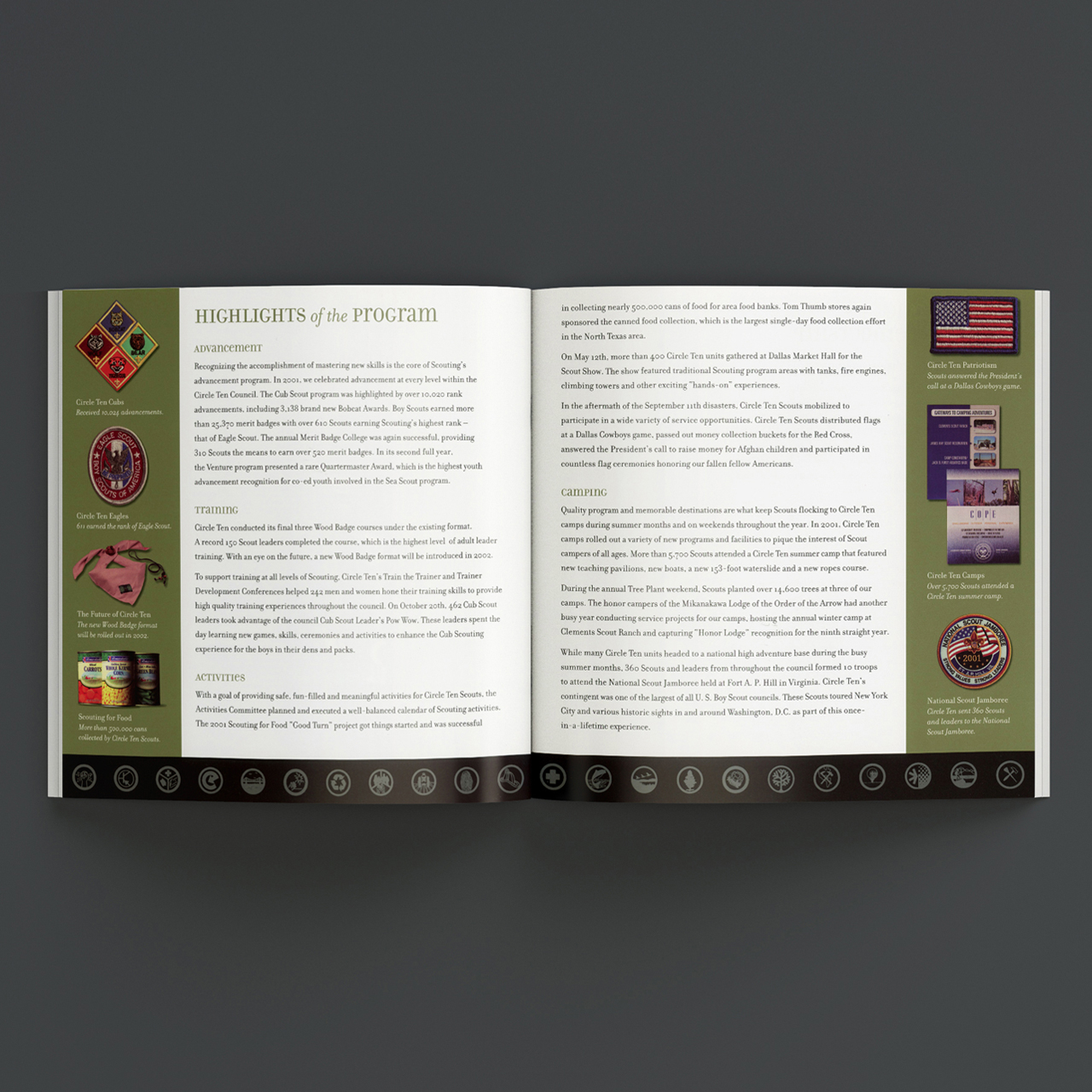 Boy Scout annual report design