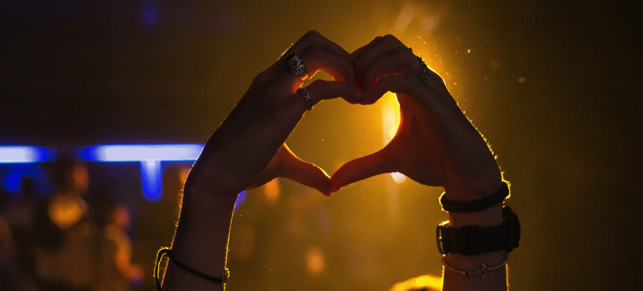 Hands making heart sign