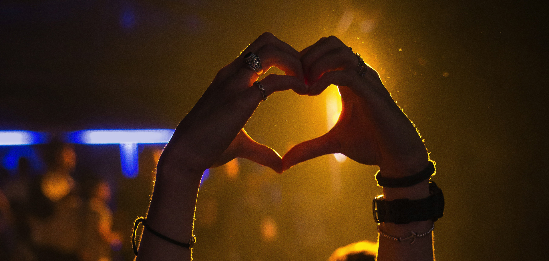 Hands making heart sign