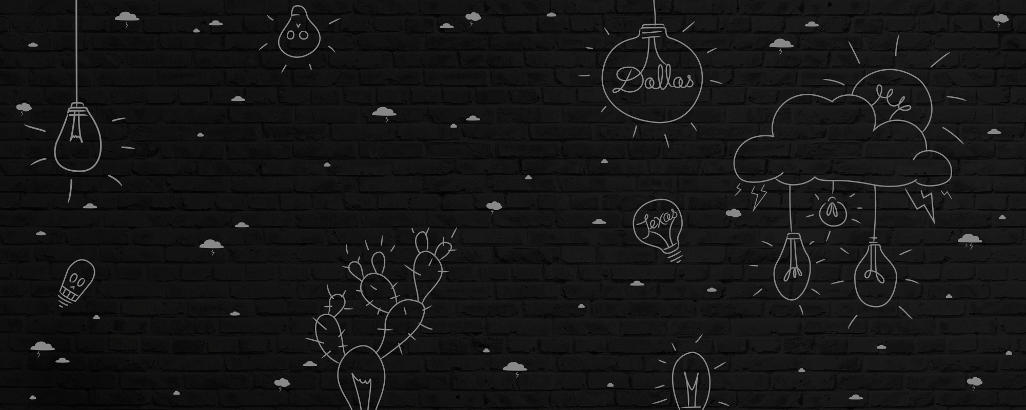 Mural on a Black Brick Wall